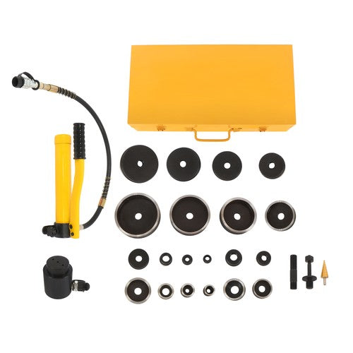 Solid Spare 15 Ton 1/2" to 4" Hydraulic Punch Driver Kit Manual Hole Knockout Puncher Tool