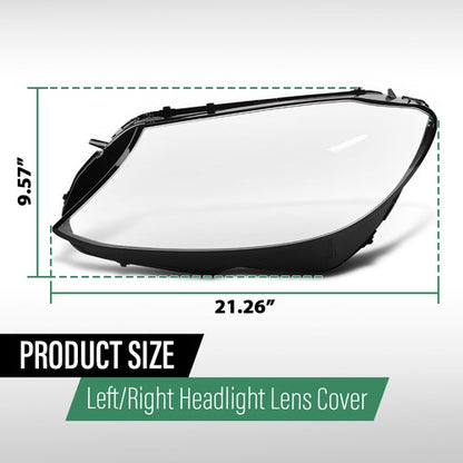 Solid Spare Fit For 2015-2017 Mercedes Benz W205 C180 C200 C260L Headlight Replacement Lens
