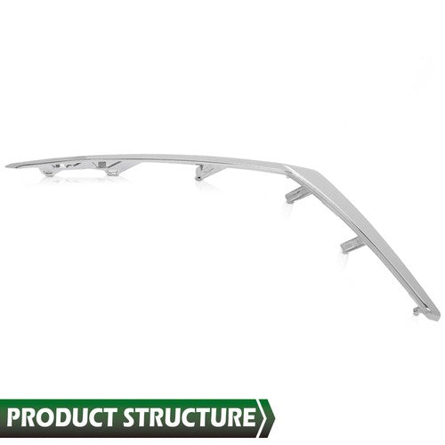 Solid Spare For 2021-2024 Nissan Kicks S SV Right Front Bumper Side Chrome Molding Trim RH