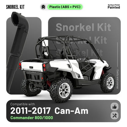 Solid Spare For Can Am Commander 800 DPS 1000 XT UTV 2011-17 Riser Snorkel Kit w/Install Kit
