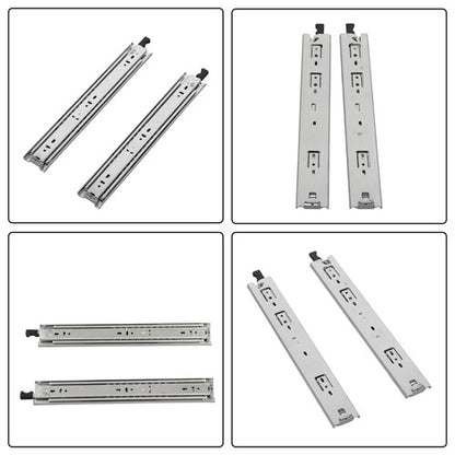Solid Spare 1 Pair of 14" Locking Drawer Slides Full Extension & Lock 150 lb Load Capacity