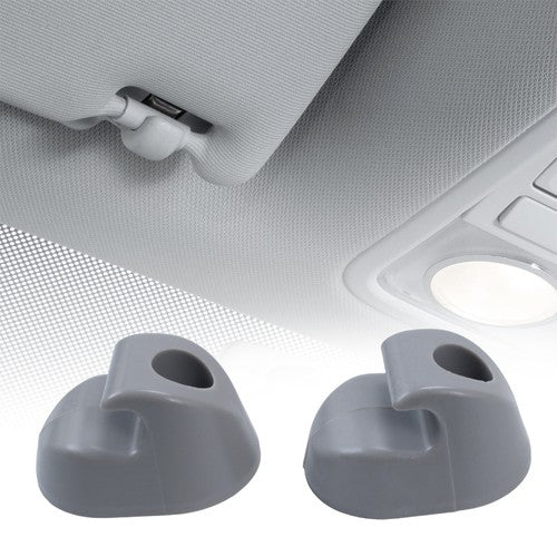 2x Gray Sun Visor Clip S16-1023-661 For Kenworth Peterbilt F01377-2