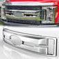Solid Spare For Ford F250 F350 F450 F550 XL 2017-2019 Chrome Grille Overlay Grill Covers