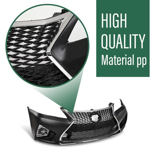Solid Spare Front Bumper Full Kit Fit For 13-15 Lexus GS GS350 GS450 Conversion to 16+ GS F
