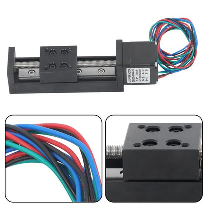 Solid Spare 50mm Mini Sliding Table Linear Actuator Motion T6×1 Lead Screw NEMA11 Step Motor