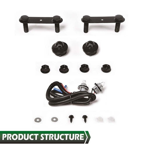 Solid Spare Black - Complete Rear Steel Bumper Assembly Fit For 2009-2014 Ford F150 Truck