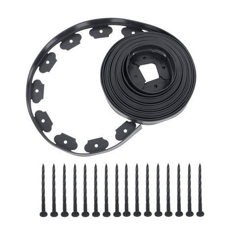 Solid Spare Lawn Border L-shaped Lawn Garden Edging Kit With Anchoring Spikes No Dig