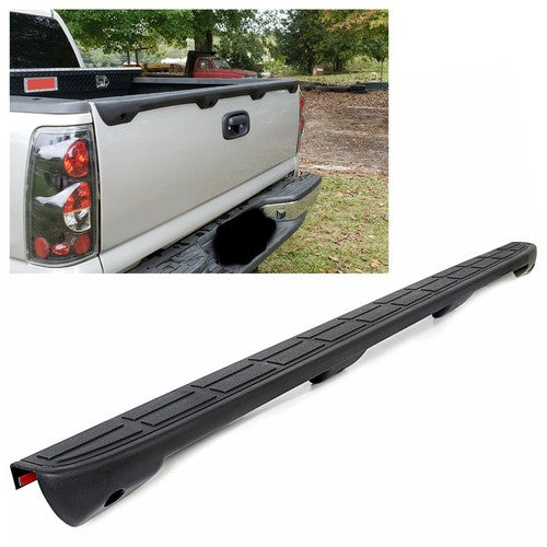 Solid Spare Tailgate Spoiler Cap Molding Top Protector For 1999-2007 Silverado Sierra Black