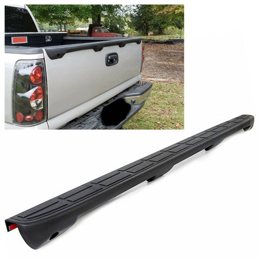 Solid Spare Tailgate Spoiler Cap Molding Top Protector For 1999-2007 Silverado Sierra Black