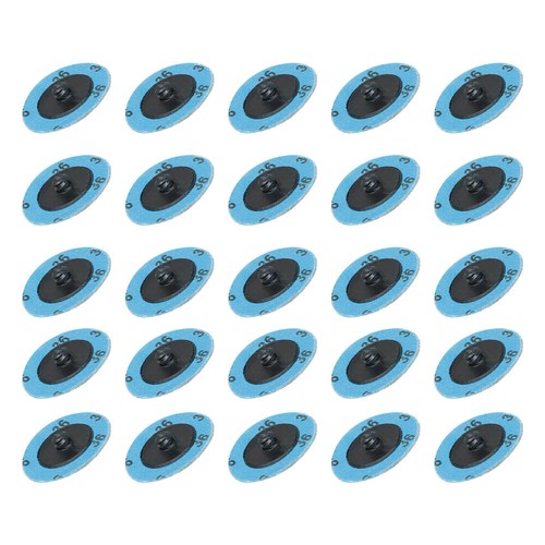 Solid Spare 25 Pcs 2" 36 Grit Zirconia + Grind Aid Quick Change Sanding Discs Type