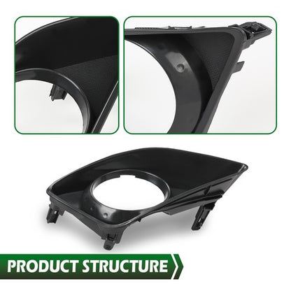 Solid Spare Bumper Fog Light Bezel Lamp Trim Left+Right Fit For 2009-2010 Toyota Corolla