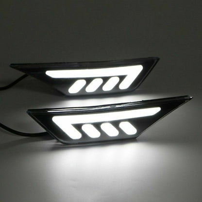Black LED Front Bumper Side Marker Light Turn Signal For 2016-2021 Honda Civic