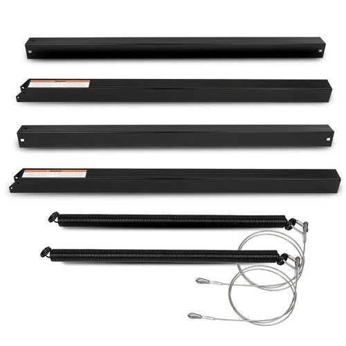 Solid Spare 2 Sided Tailgate Utility Trailer Gate & Ramp Lift Assist System 350 Pounds Black
