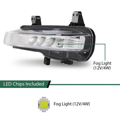 Solid Spare Fit For 20-24 Ford Explorer Front Bumper LED Fog Light Driving Lamp Left Side