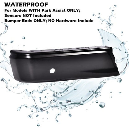 Solid Spare Fit For 2015-2020 Ford F-150 Black Left Right Rear Bumper Ends W/ Park FO1102383