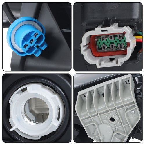 Solid Spare Headlight Black Driver Side Halogen Type For Nissan Frontier 2022-2023 Factory