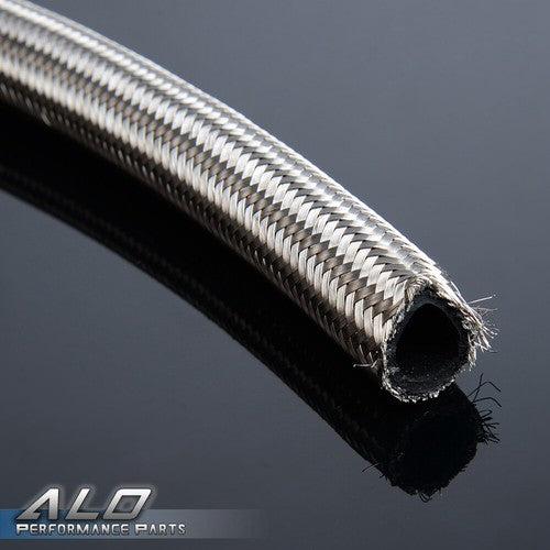 Solid Spare 16Ft AN10 -10AN Fitting Stainless Steel Braided Oil Fuel Hose Line Kit