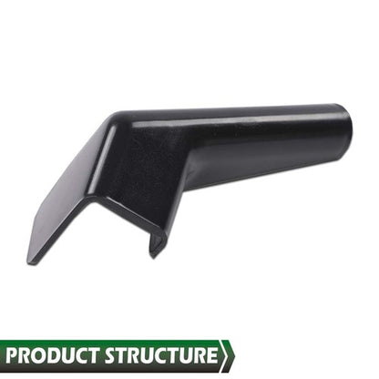 Solid Spare 4pcs RV Camper Rain Gutter Spout Extensions Long Version Left and Right Black