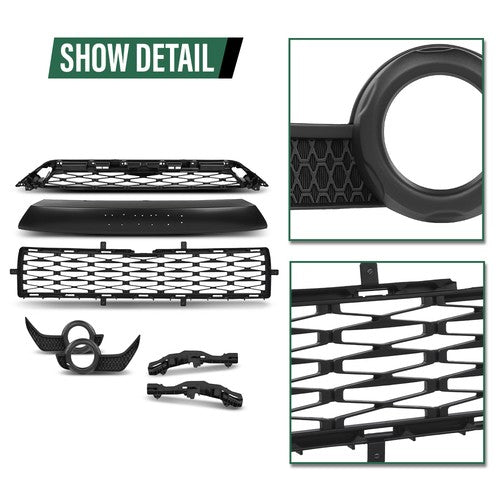 Solid Spare Fit For 14-19 Toyota 4Runner TRD/SR5 Front Bumper Grille Assembly Body Parts Kit