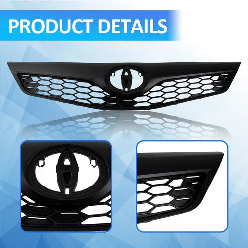 For 2012-2014 Toyota Camry SE Upper & Lower Grille + Halogen Fog lights 6PCS