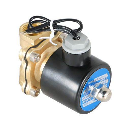 Solid Spare Electric Solenoid Valve 12V DC 1/2" NPT Brass Water Air Gas Viton NC
