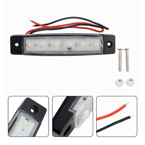 Solid Spare 10× Marine Boat 12V-24V 6 LED Lamp White Waterproof Light Stern Transom Lights