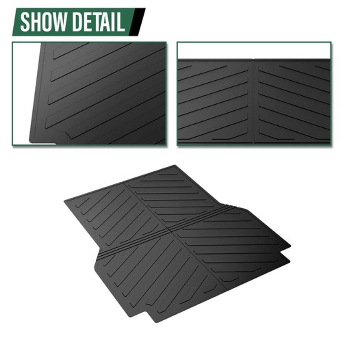 Solid Spare Fit For 2005-2023 Toyota Tacoma 5FT All Weather TPE Truck Bed Mat Protection