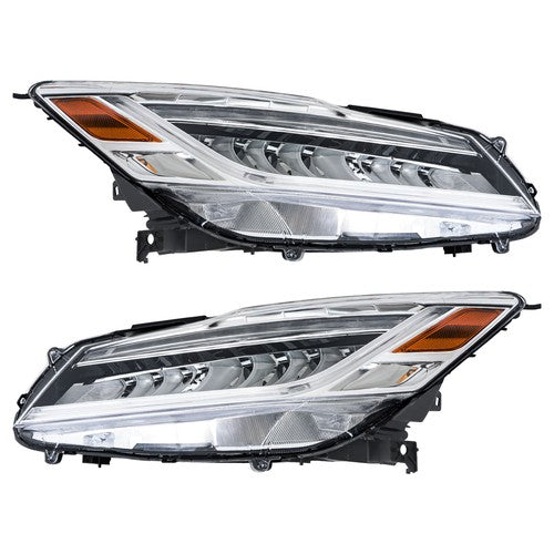 Solid Spare LED For Honda Accord Sedan 2016-2017 Projector Headlights Assembly Set Chrome