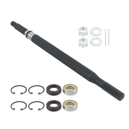 Solid Spare For EZGO RXV Golf Cart Passenger Side Rear Spline Axle Shaft w/Bearing Seal Kit