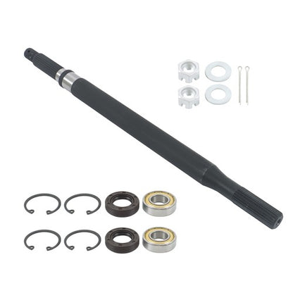 Solid Spare For EZGO RXV Golf Cart Passenger Side Rear Spline Axle Shaft w/Bearing Seal Kit