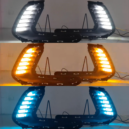 For 2016-2018 Hyundai Elantra LED DRL Turn Signal Night Driving Fog Lights Pair