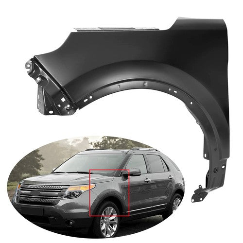 Solid Spare Front Driver Fender For 2011 2012-2015 Ford Explorer Primed Steel For BB5Z16006A