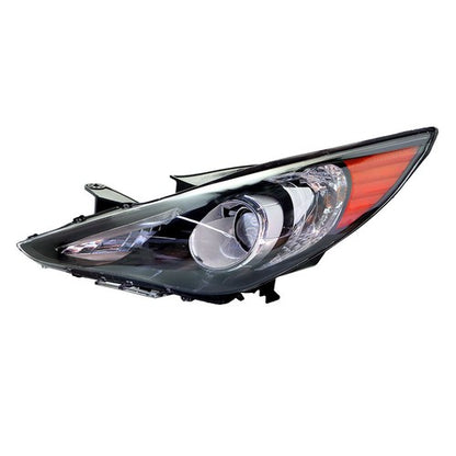 Solid Spare Black Headlights Headlamps Housing Right&Left Side For Hyundai Sonata 2011-2014