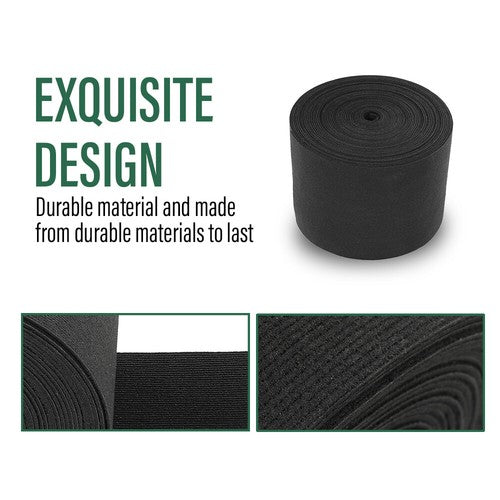 Solid Spare 12" x 100' Ribbed Bunk Carpet / Marine Boat Trailer Runners / Outdoor - Black
