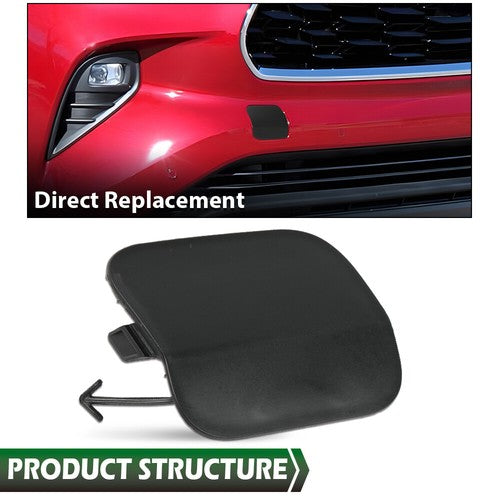 Solid Spare Fit For 20-23 Toyota Highlander Front Bumper Tow Eye Hook Cover Right Side