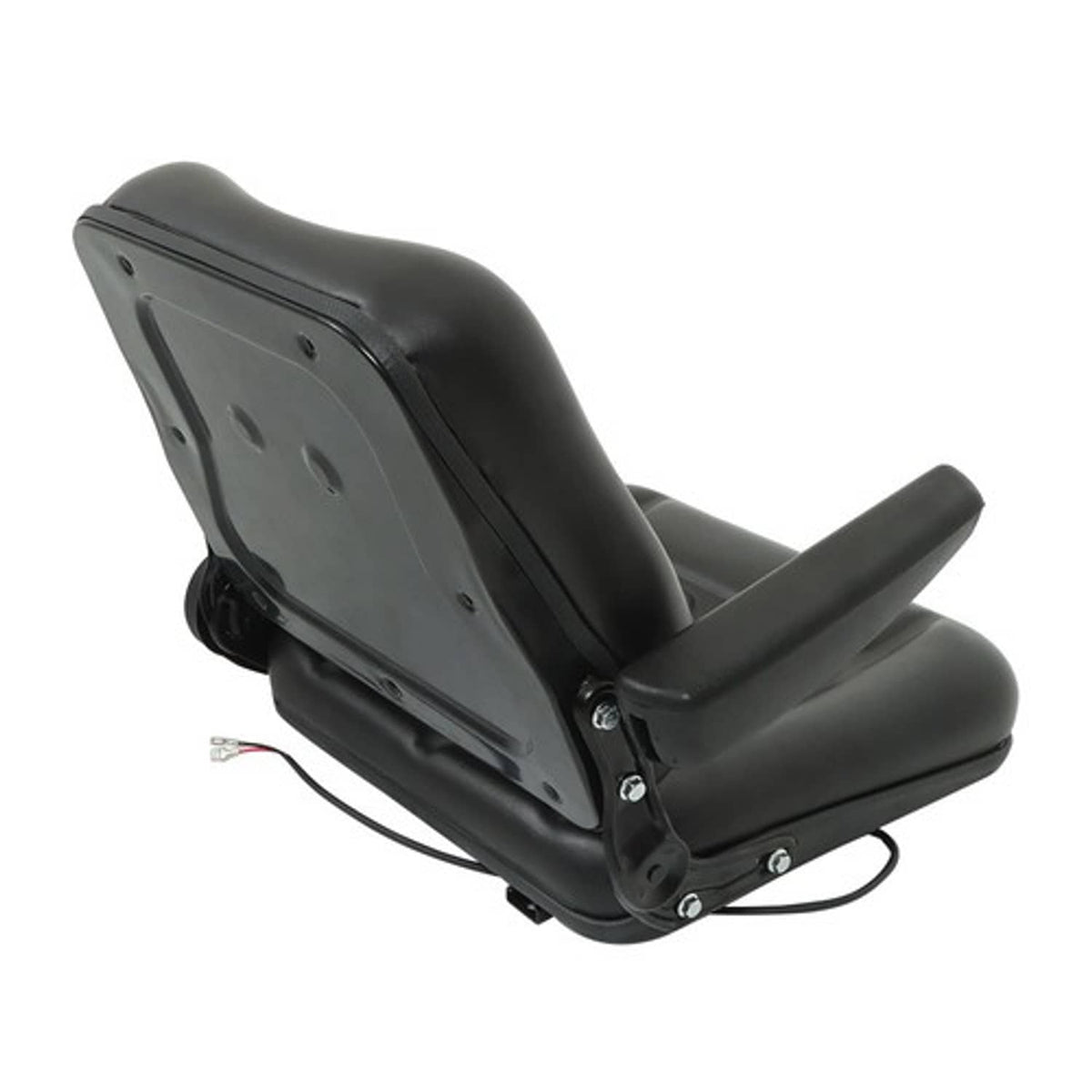 Solid Spare Universal Tractor Seat for Dumper Forklift Mower Digger Armrest Black