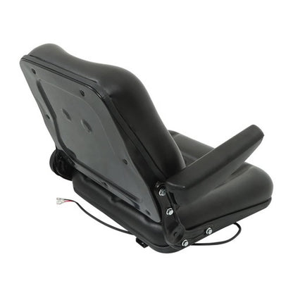 Solid Spare Universal Tractor Seat for Dumper Forklift Mower Digger Armrest Black