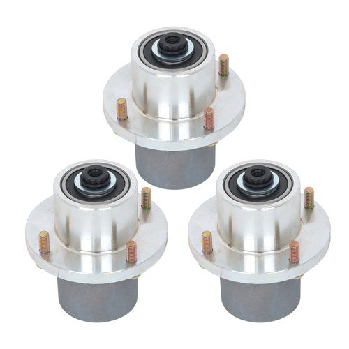Solid Spare 125981 605380 3pcs Blade Spindle For Hustler Fastrak Raptor SDX SD 48" 54" 60"