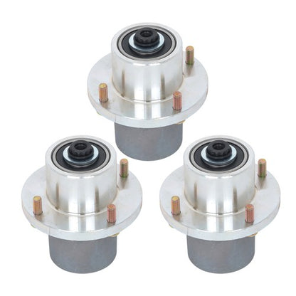 Solid Spare 125981 605380 3pcs Blade Spindle For Hustler Fastrak Raptor SDX SD 48" 54" 60"