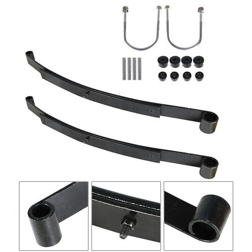Solid Spare For EZGO RXV Golf Cart Heavy Duty Rear 2 Leaf Spring Kit With Bushing & Sleeves