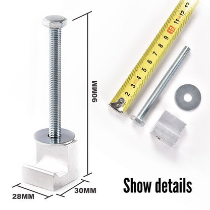 Solid Spare 4pcs Aluminum Fit For Truck Tool Box J-Hook Mounting Clamps Tiedown Bolts Studs