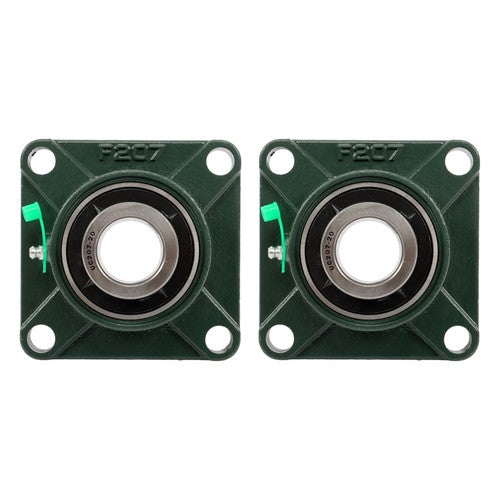 Solid Spare 2 × UCF207-20 1-1/4" Bore Pillow Block Flange Bearing 4 Bolt Solid Base