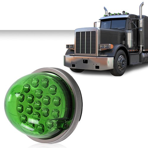 Solid Spare New Green Lens White LED Watermelon (19 LED) Marker/Turn Signal Light Universal