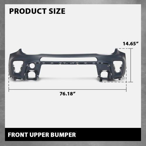 Solid Spare Front Upper Bumper Cover Fascia Fit For 2019-2023 Jeep Renegade 6VM44TZZAA