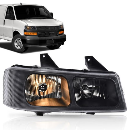 Solid Spare Fit For 2003-2023 Chevy Express GMC Savana Van Right Passenger Side Headlight