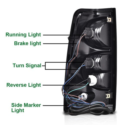 Solid Spare FIT FOR 2003-2007 CHEVY SILVERADO CHROME/AMBER LED DRL HEADLIGHT + TAIL LIGHTS
