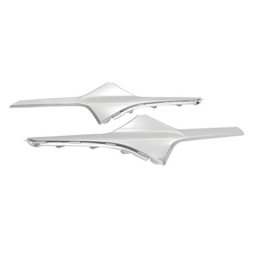 Solid Spare Fit For Chevrolet Blazer 19-21 Chrome Front Left Right Side Grille Molding Trim