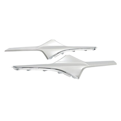 Solid Spare Fit For Chevrolet Blazer 19-21 Chrome Front Left Right Side Grille Molding Trim