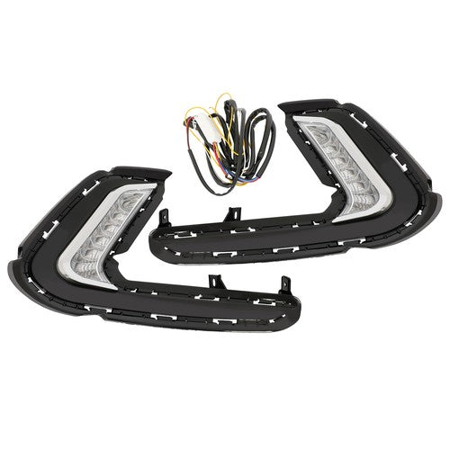 Solid Spare For 2016-2018 Hyundai Elantra 4DR Sedan LED Fog Lights Turn Signal DRL Lamps