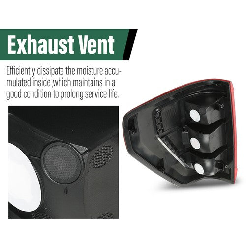 Solid Spare Fit For 2021-223 Ford F150 XL w/o Blind Spot TaiL Lights Brake Lamps Left+Right